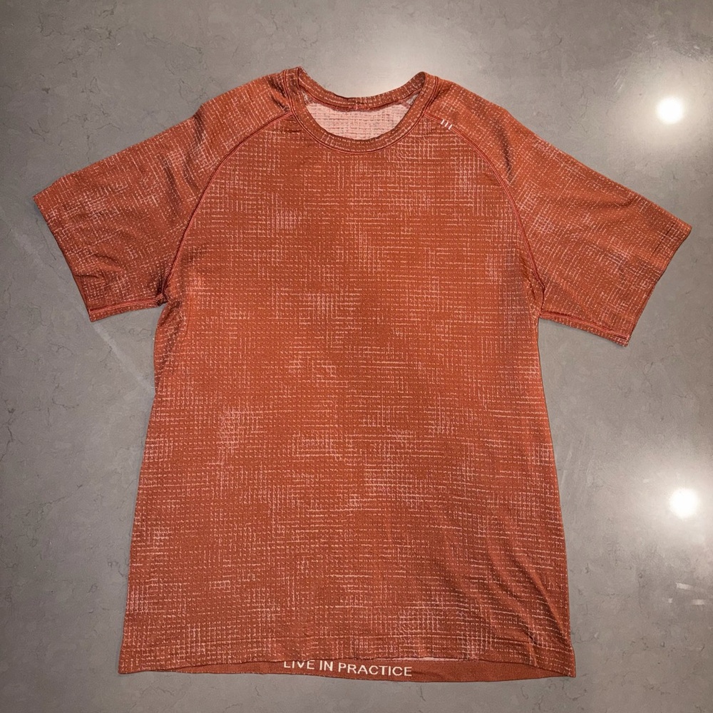 lululemon athletica Short Sleeve Tee - Rust Orange / Burgundy